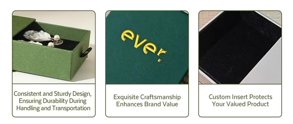 drawer paper box packaging layout for premium retail and gift products